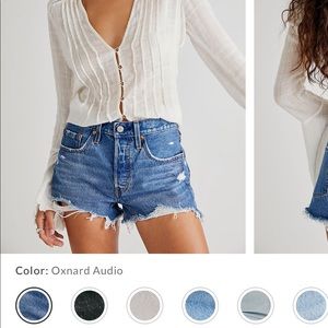 Levi’s 501 high waisted Jean shorts